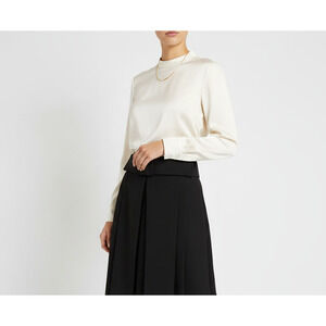 Adrienne Vittadini Black Bow Pleated Just Above Knee Skirt Glam Cocktail 8 NWT